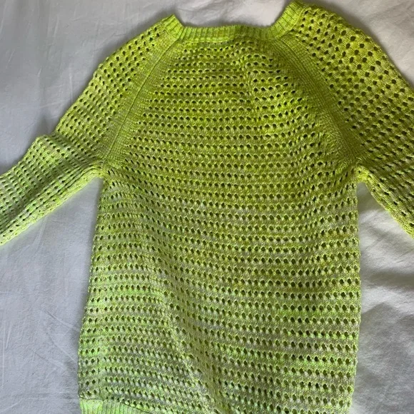 J.Crew Neon Yellow/Green Ombré Sweater - Picture 3 of 6